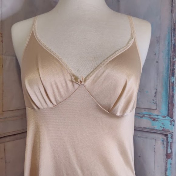 Vintage Vassarette Champagne Slip Dress - Picture 7 of 13